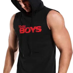 hit square The Boys Polyster Gym/Sports Hood T-Shirt for Men image 1