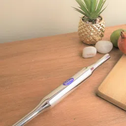 Sharda Metals Stainless Steel Belan Rolling Pin for Roti, Chapati, Bread, Dough, Baking Non-Stick and Lightweight Smooth Roller, 32 cm - 290g, Silver image 2