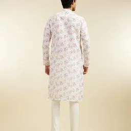diwas by manyavar Men's Linen Blend Printed Kurta (1pc) image 5