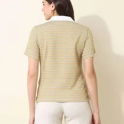 u.s. polo assn. Women's Striped Relaxed Fit Polo Shirt image 4