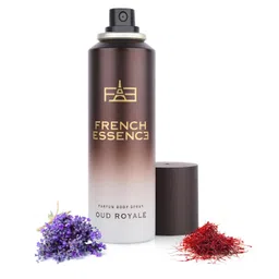 FRENCH ESSENCE Deodorant Spray Perfume/Deodorant for men/Men Deo/Body Spray for men,Long Lasting Fragrance, Fresh Scent (Oud Royal)120Ml Each - Pack of 2 image 3
