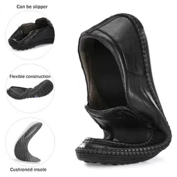 blue leather by centrino Genuine Leather Men's Formal Slip on Loafers |Comfort Trendy Non Lace-Up Design |Flexible Mocassins |Leather with Anti-Skid Sole |Perfect for Walking & Business Work (3942) image 2