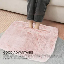 AYNEFY Double Sided Electric Foot Warmer, Machine Washable Electric Foot Warmer Overheat Protection Short Circuit Protection for Home image 4