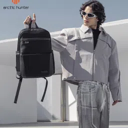 ah arctic hunter Arctic Hunter Slim Laptop Backpack for Men Women 16L Nylon Water Repellent Lightweight Multiple Pockets Daily Backpack with Metal Buckle for Office College image 2