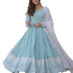 fashion basket Georgette Anarkali Dress for Women image 1