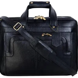 richsign leather accessories Office Briefcase Laptop Messenger & Shoulder Leather Bags for Men 15.6 Inch Cross Body image 1