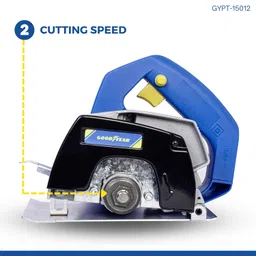 Goodyear Corded Electric Tile Cutter/Marble Cutter, 110mm, 1200w, 13300 Rpm, Ergonomic Handle Granite Marble Cutter, Wood & Metal Cutter, Heavy Duty Copper Armature, Bevel & Depth Adjustable image 4