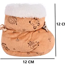 ANESHA Baby Booties Shoes for Girls and Boys Assorted Prints and Colours (Age 0-12 Month) Pack of 3 image 2
