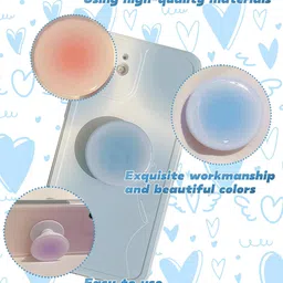 carthome 3PCS Phone Grip for Phone, 3Color Phone Grip, Scalable Base Grip, Mobile Socket Grips for Smartphones Phone (Pink/Blue/Purple) image 3