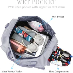 ali shipping 6-Pocket Travel Bag for Men and Women - Multi-Compartment Lightweight Organizer, Water-Resistant and Foldable, Perfect for Students, Gym, Commuters, and Outdoor Adventures image 4