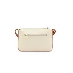 fastrack Trendy White Sling Bag with Adjustable Straps | Faux-Leather Women's Handbags | Sling for Casual Carry image 5