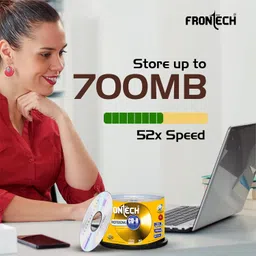 FRONTECH CDR 700MB Media 80 Mins 52X Speed - Pack of 50, Professional CD-R with Advanced German Technology, (CDR-0002) image 4