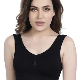 plumbury Women's Nylon Lightly Padded Wire Free Sports Bra image 1