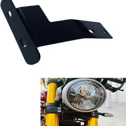 roadrash Front Number Plate Clamp for Triumph Speed 400| Triumph Scrambler 400x (Black) image 1