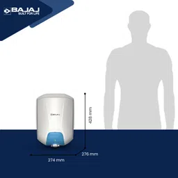 Bajaj Endure Series Gracio 6 L Storage Water Heater For Home|5 Star Rated Geyser For Bathroom|20% More Hot Water*|Thermostat Knob|Shock Resistant & Rust Proof|Child Safety Mode|4-Yr Warranty|White image 5
