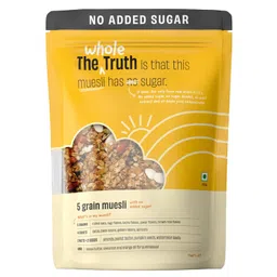 The Whole Truth - | Breakfast Muesli | 5 Grain Muesli | 350 grams | Dairy-free | No Artificial Sweeteners | No Added Flavours | No Gluten or Soy | Nutritious Snack image 1