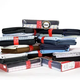 bigboyschoice Vimal Men's Poly Cotton Unstitched Bundle Design Trouser Shirt (Black) -Pack of 12 image 2