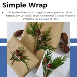 LITO LINEN AND TOWEL Cotton Twine String|Wrapping Bakers Cooking Craft|Butchers for Kitchen |Gifts Wrapping Thread|Festival Thread Hanging DIY Garden Decor 100% Cotton Twine|11 PLY| 200 FT Pack of 1 image 3