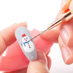 kira Nail Art Brushes, 5Pcs Super Fine Strip Brush Set for Long Line Thin Detail Fine Drawing Delicate Coloring Pink Metal Handle Nail Brush 7/9/12/15/20mm (pink) image 4