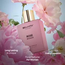 Bella Vita Luxury Rose Woman Eau De Parfum Rose Liquid Perfume For Women With Black Currant Vanilla Jasminefloral & Sweet Edp Long Lasting Fragrance Scent 100 Ml, 20 Ml image 3
