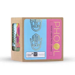 PHOOL LUXURY INCENSE Good Vibes Pack Of 80 Natural Dhoop Cones | Indian Rose & White Cedar | Special Pack Of 80 Dhoop Cones For Pooja - 500 Gms | Sulphur & Charcoal Free image 1