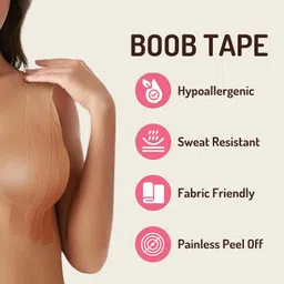 hsr Breast Lift Tape, Boob Tape for Breast Lift & Shape, Bob Tape for Large Breast, Breathable Push Up Tape, Invisible Body Tape for Women image 2