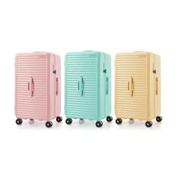 samsonite Red TOIIS Blossom Expandable 74 Cms Polycarbonate Hard Sided 8 Wheel Spinner Trunk Luggage/Suitcase/Trolley Bag (Golden Haze) (Double Wheel), Yellow image 2