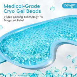 newgo Light Blue: Eye Mask Sleeping Reusable Gel Beads Eye Mask For Hot Cold Therapy, Pain Relief Mask And Eye Pillow For Puffy Eyes, Stress Relief, Migraine, Headache And Sinus Pain image 5
