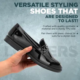 stanphord Mens Echo Formal Shoes | Synthetic Patent Formal Slip on Shoes | Memory Foam Padded Insole | Perfect for Formal Wear, Business Casual and Parties/Wedding image 4