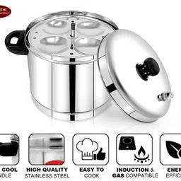 Prithi Home's and Kitchen 24 Cavity 6 Plate Idli Cooker, 24 Idli Maker Stainless Steel Idli Maker 24 Cavity Stainless Steel Idly Pot (6 Plate 24 Idli) - OCM Model image 5
