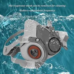 Xfopz Respirator Mask,Half Facepiece Gas Mask with Safety Glasses Reusable Professional Breathing Protection Against Dust,Chemicals,Pesticide and Organic Vapors, Perfect for Painters and DIY Project image 5