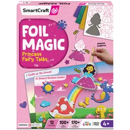 smartivity SmartCraft Art & Craft Activity Kit- Foil Magic Princess Fairy Theme Craft Kit for Kids Age 4-10 Years, 100+ Foil Sheet, 12 Canvases, 170+ Stickers, Birthday Gift for Girls & Boys Ages 4,5,6,7,8,9,10 image 1