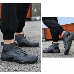lyla Water Shoes Sneakers Lightweight Hiking Shoes for Outdoor Trekking Casual 47Yard Grey image 4