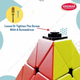 Chanak Speed Pyramid Cube, Stickerless Pyramid Cube, Triangle Pyraminx Cube for Kids Above 8 Years, BIS Approved. image 3