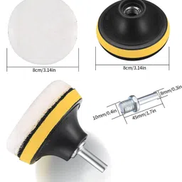 ZUMIE 3 Inch 11Pcs Car Polishing Pads Sponge and Woolen Polishing Waxing Buffing Pads Kits | Car Buffer Polisher Kit Drill Buffing Kit for Car Polishing, Waxing, Sealing Glaze image 5