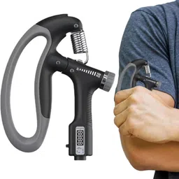 generic ENZAMOL Power Gripper for Hand Grip for Gym Equipment for Home Workout Home Gym Equipment for Men Workout Forearm Strengthener Black D Shape Counter Hand Gripper with 10KG - 100KG Weight image 4