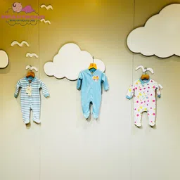 Infantbond New Born Baby Winter Essentials 64 in 1 New Combo with Mattress, Winter Wear, Rompers, Carry Bed and Nursery Essentials (0-6 Months) (Grey Moon) image 5