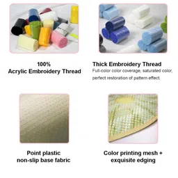 MERISHOPP® Latch Hook Kits DIY Cats Sunflower Crocheting Rug Carpet Making Sunflowers|Crafts | Needlecrafts & Yarn | Rug Making | Latch Hooking image 3