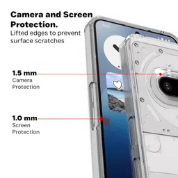 RIGGEAR Shockproof Clear Hybrid Armor Back Cover Case for Nothing Phone 3a (Clear PC+ Transparent TPU Bumper) image 5