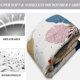 FRESH FROM LOOM Summer Collection Micro Fiber Comforter | Dohar | Quit | Double Bed | Double Weaved | Washable | Hypoallergenic Skin Friendly (Beige | 90 x 95 Inch) image 5