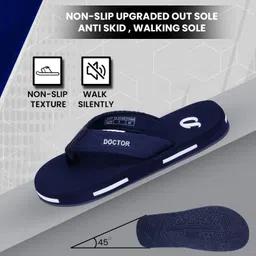 doctor extra soft Men's Classic TPR Slippers with Cushion FootBed for Adult| Comfortable & Light Weight|Stylish & Anti-Skid|Orthopedic Casual Durable Waterproof Everyday Dr.Flip Flops Gents Boys D-35 image 5