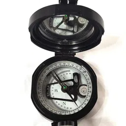 Rocksmins FE04a Brunton Compass Geological 100% Working Antique Pocket Transit Compass Powder Coating Finish with Carry Case and Manual Guide (Black) for Geologists Professors Teachers Students image 4