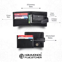 hammonds flycatcher Men's Genuine Leather Belt Wallet Combo with a Ball Pen Cum Stylus, Valentine's Gift for Boyfriend and Husband - Birthday Gift for Boyfriend Unique, Black image 2