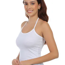 selfcare Womens Solid Cotton Sinker Halter Neck Camisole Top - P2-3 image 4