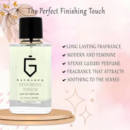 Gaurance Finishing Touch Long Lasting Perfume For Women | Luxury French Fragrance | Fruity and Floral | Skin Friendly | Ideal for All Occassions - 100 ML Eau De Perfum (Last Upto 24 Hrs) | Ideal for Gift & Daily Use image 3