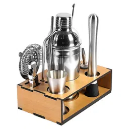 Incrizma Mixology Bartender Kit Cocktail Shaker Set With Stand | Silver Bar Set Cocktail Shaker Set For Drink Mixing - Bar Tools: Martini Shaker, Jigger, Strainer, Bar Mixer, Opener (13) image 2