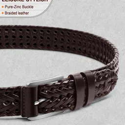 bulliant Mens Belts,Bulliant Leather Woven Braided Belts for Men Casual Jeans Golf,Anyfit,Gift Boxed image 2