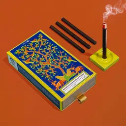 phool luxury incense Phool Bambooless Incense Sticks - Oudh | Dhoop Sticks for Pooja | Special Char Dham Yatra Pack | Dhoop Holder Inside | Charcoal Free | Oudh Agarbatti Burn Time : 60+ Mins | Surprise Gift Inside image 3