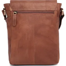 wildhorn � Leather 8.5 inch Sling Messenger Bag for Men I Multipurpose Crossbody Bag I Travel Bag with Adjustable Strap I DIMENSION: L- 8.5inch H- 10.5inch W- 3inch image 5