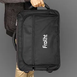 GREYFAB Business Briefcase for Men Women 15 inch Water Resistant Office Bag | Laptop Trolley Bag Cabin Size Overnighter 2 Wheels Bag (Black) image 4